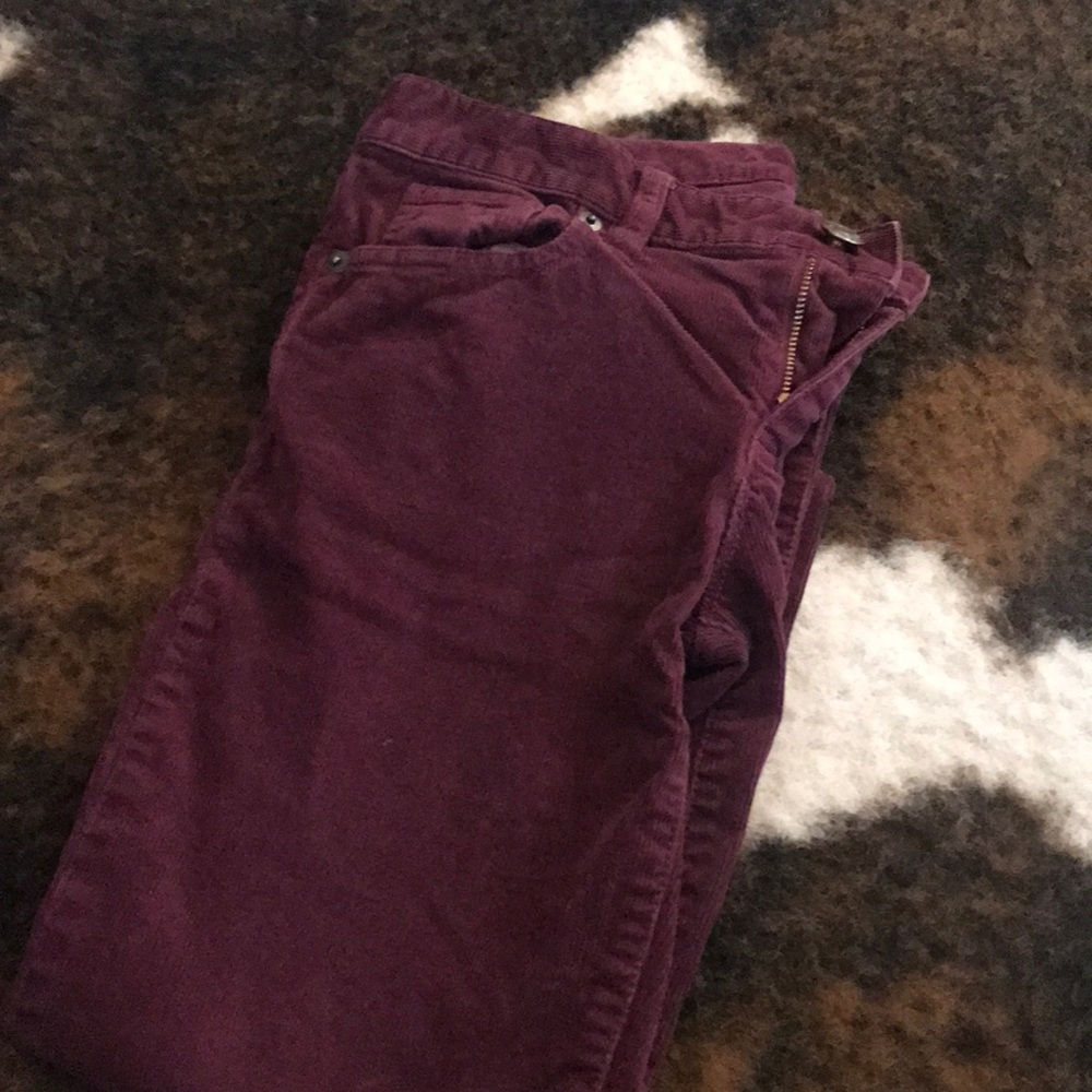 JCrew Cranberry Toothpick cords